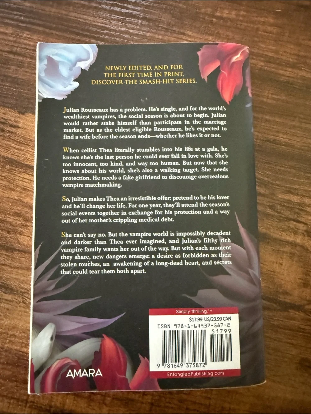 Filthy Rich Vampire by Geneva Lee - Floral Black & Yellow Cover